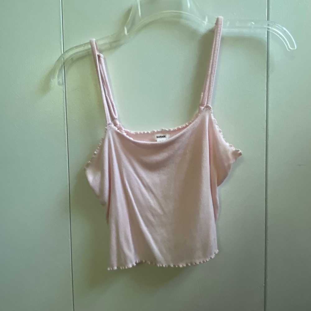 baby pink crop tank top